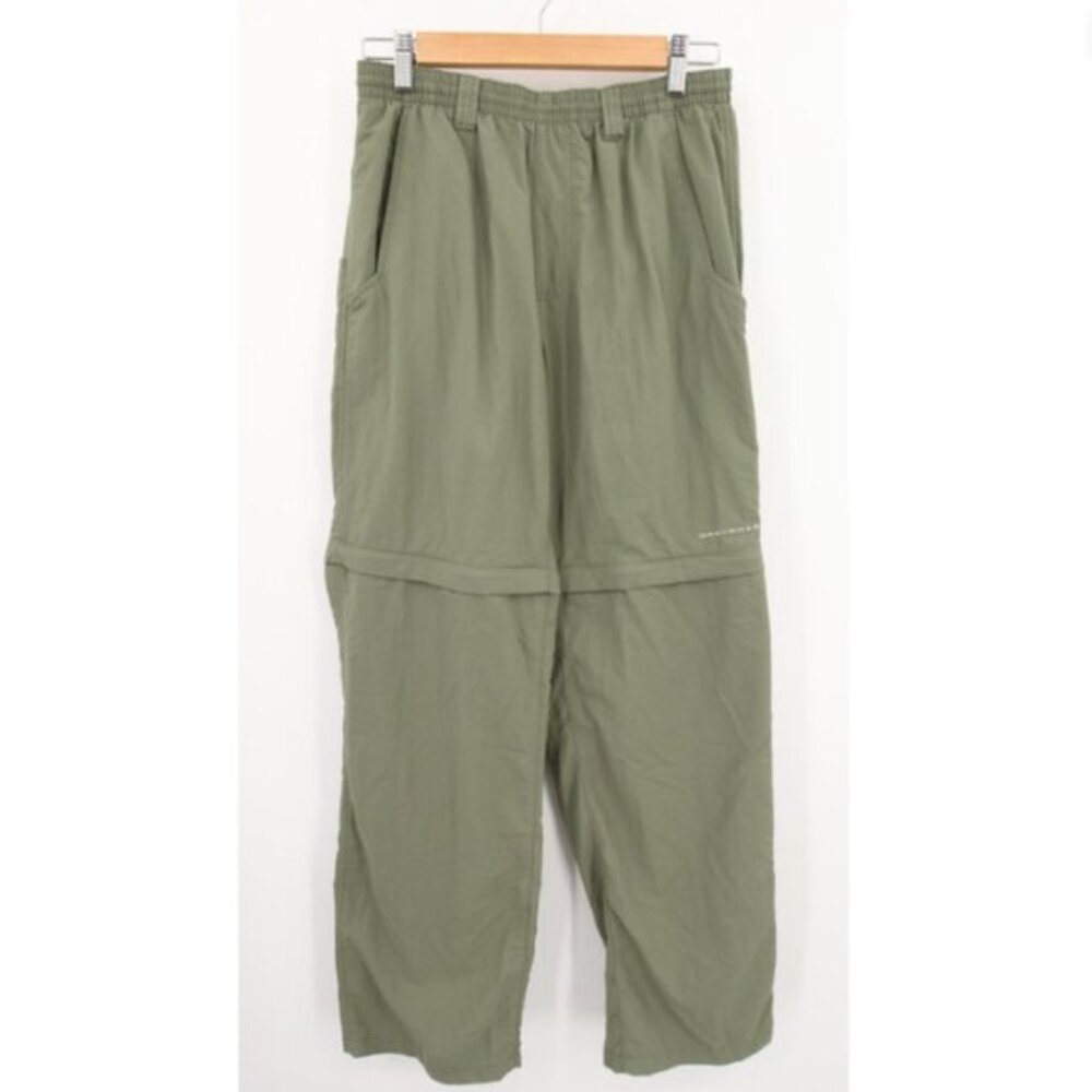 Columbia Pants Green PFG OmniShade Convertible Fishing Outdoor Removable Small